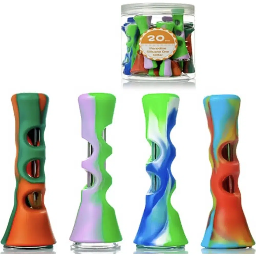 Paradise Silicone One Hitter - 20PC Jar