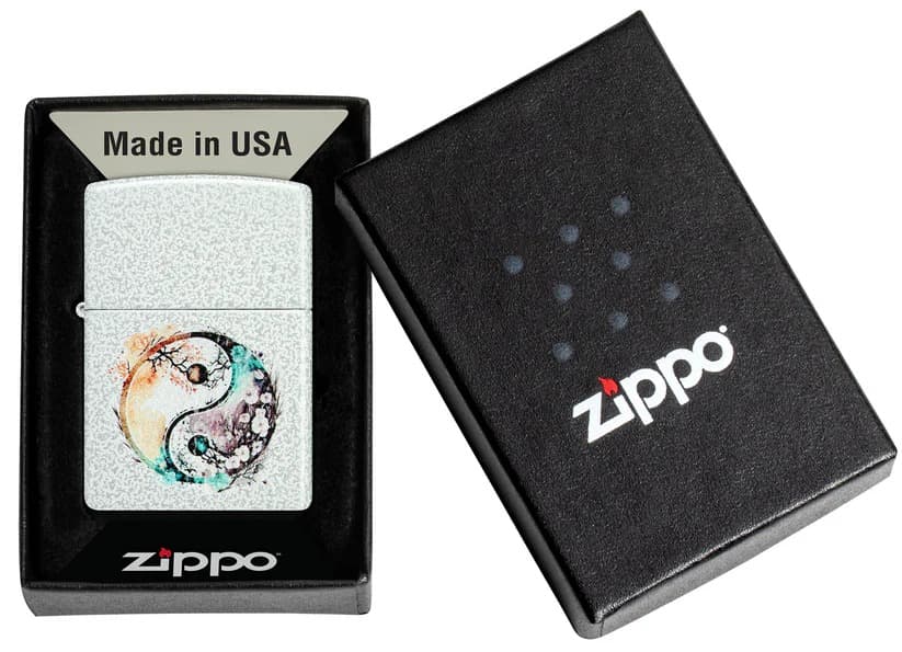 Zippo Lighter 46249 Watercolor Yin Yang Design