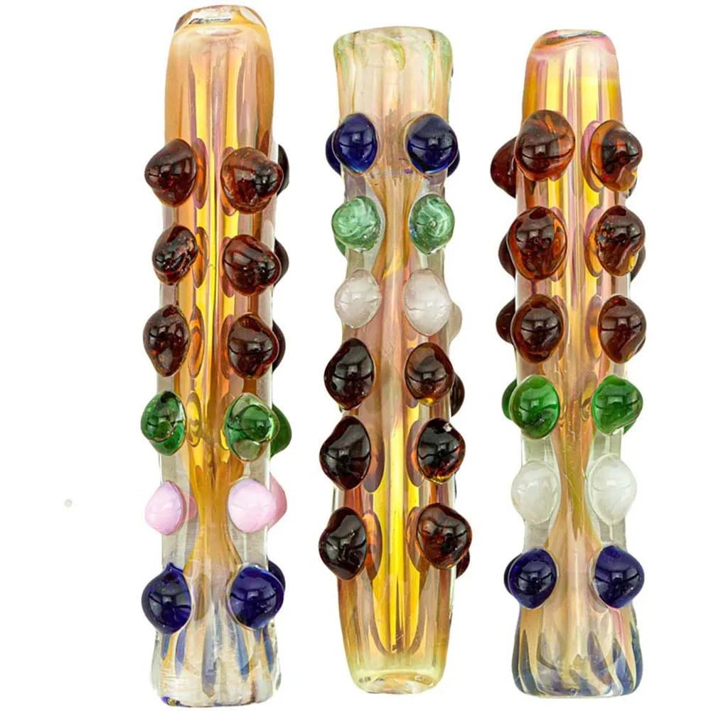 CH2- 3" Fumed Dotted Chillum (Pack of 5) (Unit Cost $2.75)
