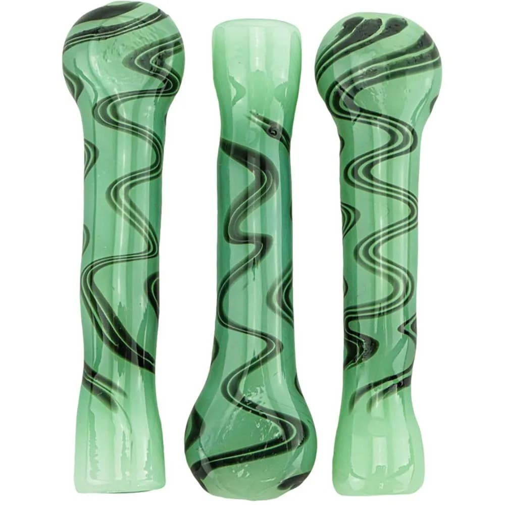 CH37- 3" Mint with Black Swirl Chillum (Pack of 5) (Unit Cost $2.99)