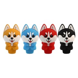 (01102) SHP43 Silicon Hand Pipe Dog Mix Colors (Pack of 15)