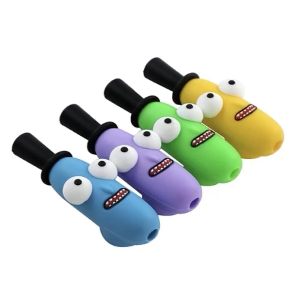 SHP14 - Assorted Character Silicone Hand Pipe (Pack Of 5) (Unit Cost $2.99)