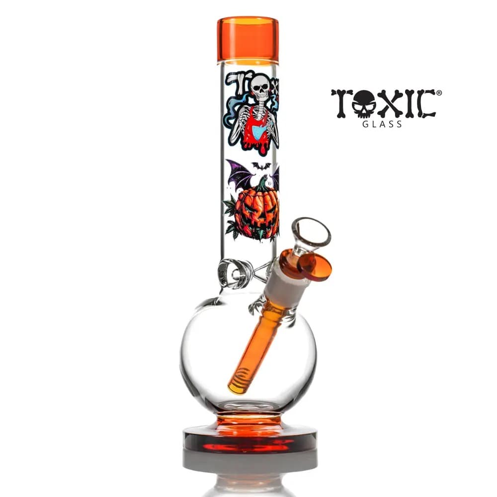 Toxic 11.5" Pumpkin Globe Waterpipe (TX102)