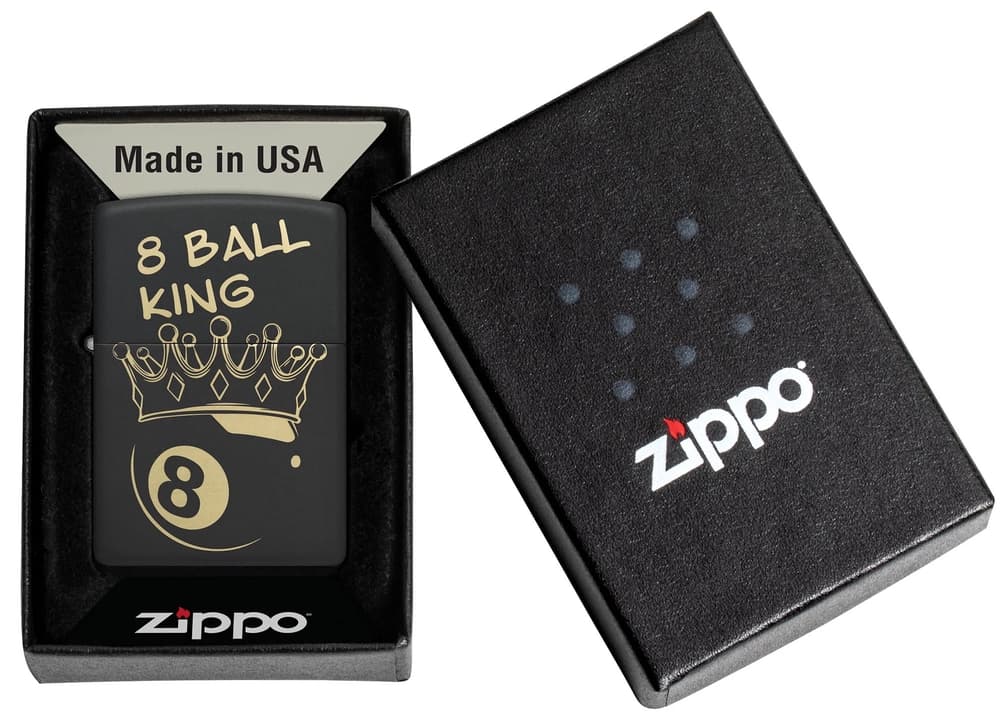 Zippo Lighter 46291 King 8 Ball Design