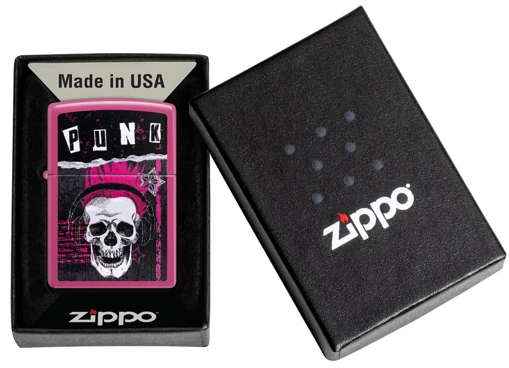Zippo Lighter 46430 Punk Skull Design