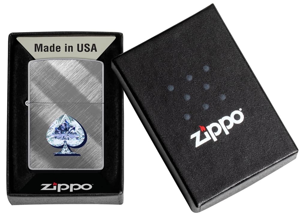 Zippo Lighter 46472 Ace of Spades Diamond Design