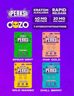 DOZO PERKS 7-HYDROXYMITRAGYNINE 2ct