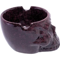 Large Skull Head Cigar Ashtray - Glazed Chocolate (A285)