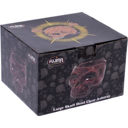 Large Skull Head Cigar Ashtray - Glazed Chocolate (A285)