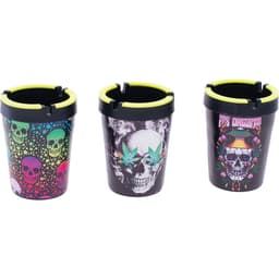 EX37 12ct. Leaf &amp; Skull Glow In Dark Car Ashtray