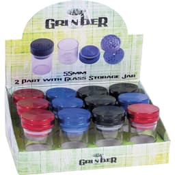 56mm Glass Grinder Stash Jars (Single) (GGJ10)