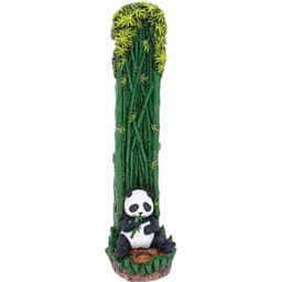 10.5in Panda &amp; Bamboo Forest Upright Incense Burner (IB104)
