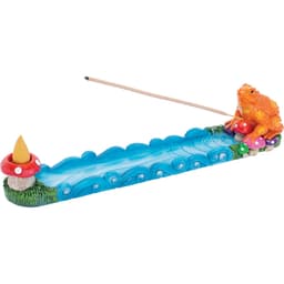 IB215 11in Trippin Golden Frog Incense Burner