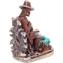 8.2in Skeleton Cowboy Cone/Incense/Tealight Holder (IBC54)