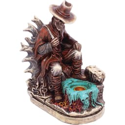 8.2in Skeleton Cowboy Cone/Incense/Tealight Holder (IBC54)