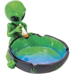 Green Alien Polystone Ashtray (LT180)