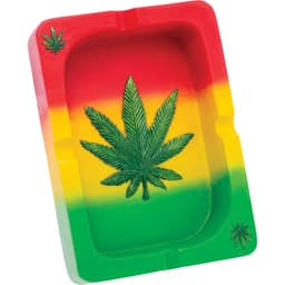 5.5in Rasta Leaf Playing Card Ashtray (LT236)