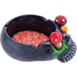 Black Skull Pink Brain &amp; Mushroom Eyes Ashtray (LT252)