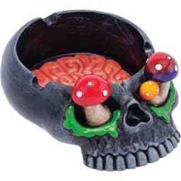 Black Skull Pink Brain &amp; Mushroom Eyes Ashtray (LT252)