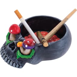 Black Skull Pink Brain &amp; Mushroom Eyes Ashtray (LT252)