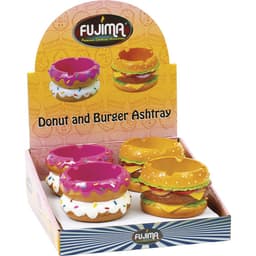 Donut &amp; Hamburger Polystone Ashtrays (4CT) (LT403)