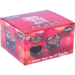 SLB26  5.3in Skeleton Heart Love 3D Stash Box