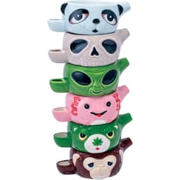 Pipe Bowl Mini - Stoned Faces (6CT) (SMP6)
