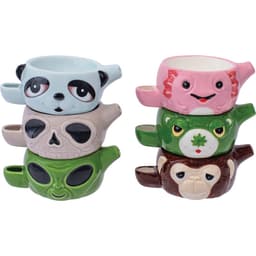 Pipe Bowl Mini - Stoned Faces (6CT) (SMP6)