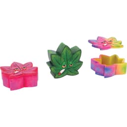 Polystone Leaf Face Stash Box (6CT) (SSB33)