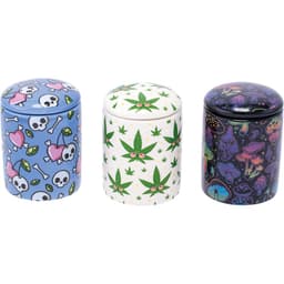 Small Ceramic Stash Jars - Printed (12CT) (SSJ1)
