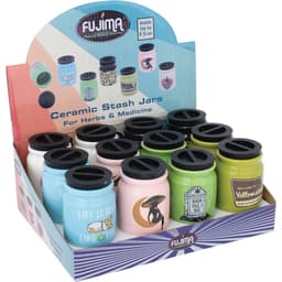 12ct. 3oz Asst. Small Ceramic Stash Jars (SSJ10)