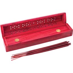 SU8WC  Wild Cherry Wooden Incense Box (10 Incense Included)
