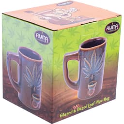 Blue Glazed &amp; Daze Leaf Pipe Mug (WP147)