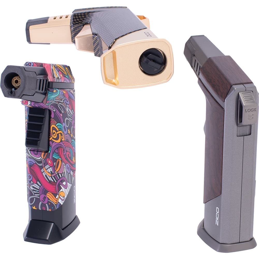 ZD111  6ct Zico Single Jet Torch with Print