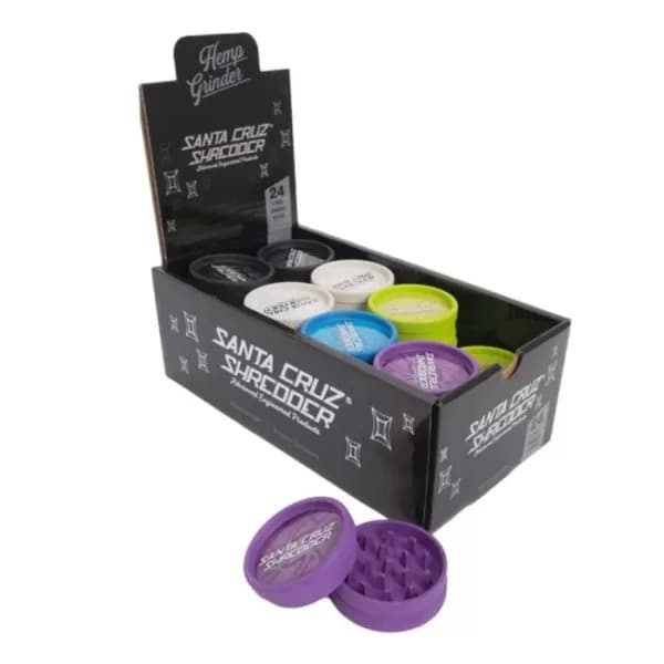 Santa Cruz Shredder 2 piece Medium Hemp Grinder colors (24ct)
