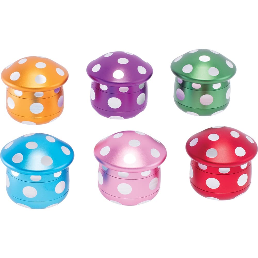 G1704- Mushroom Aluminium Grinder (Display of 6) (Unit Cost $8.99) alternate view