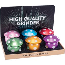 G1704- Mushroom Aluminium Grinder (Display of 6) (Unit Cost $8.99)