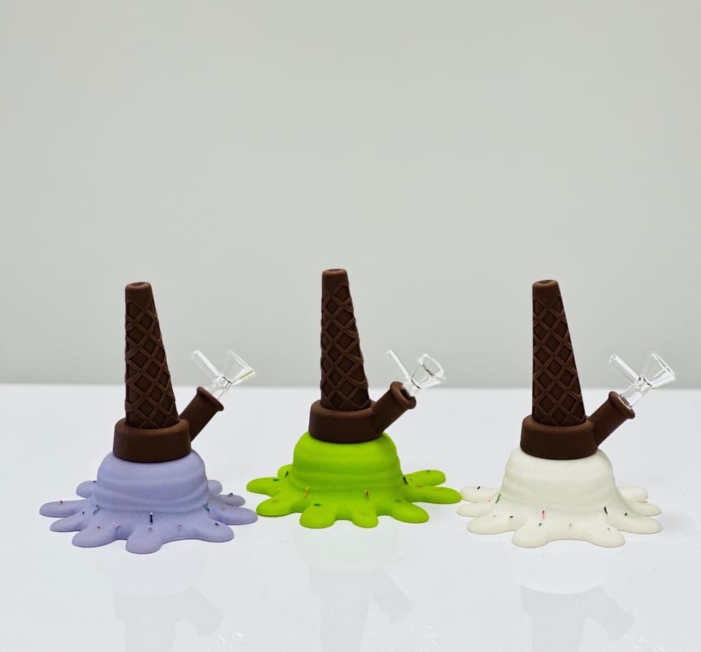 SWP45 - 5" Upside Icecream Silicone Waterpipe