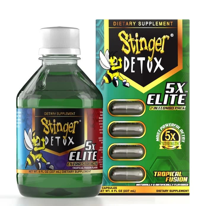 Stinger Detox 5X Elite 2 in 1 Combo Pack 4caps