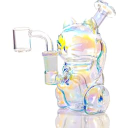 B41 – 5″ Electroplated Lucky Cat Waterpipe Assorted Color