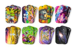 (01472) 3D Holographic Metal Rolling Tray w/ Magnetic Lid (Medium) (Assorted Designs)