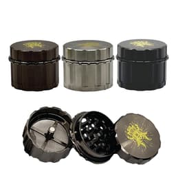 Shredder 4 Piece Grinder 55MM (Style 14) - Mixed Color