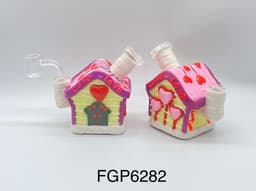 B98 - Glow in the Dark Heart House Water Pipe