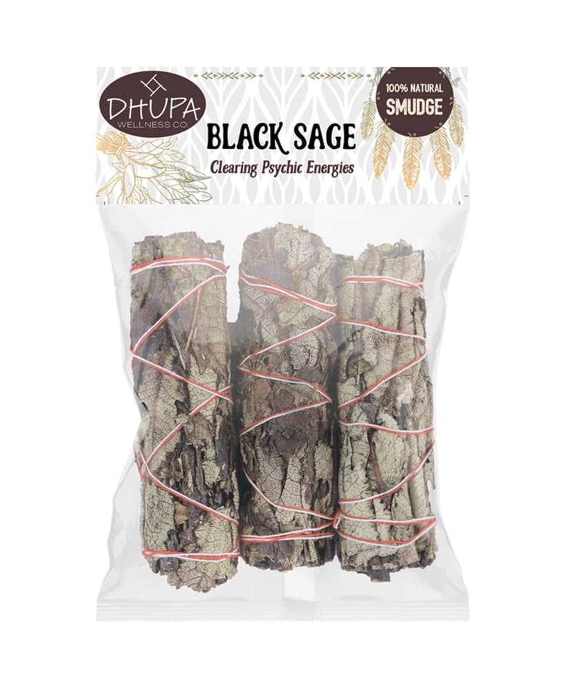 4″ Black Sage Smudge Stick (Pack of 3)