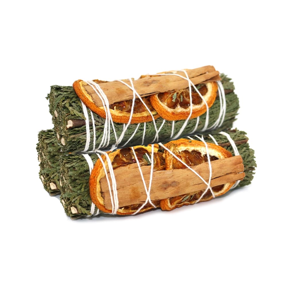 4″ Cedar Sage W/ Orange &amp; Cinnamon Smudge Stick (Pack of 10)