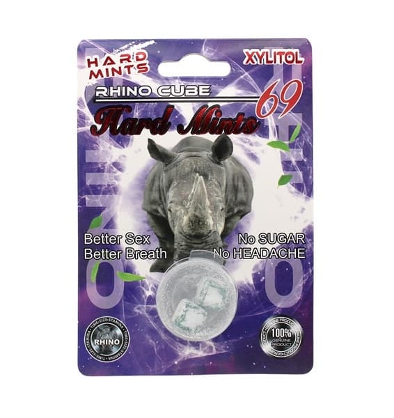 Rhino Cube 69 Hard Mints Male Enhancement
