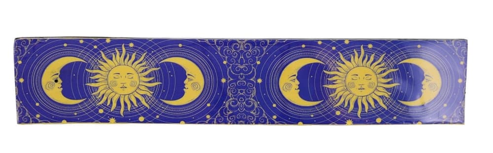 11″ Sun &amp; Moon Wooden Incense Ashcatchers (SET OF 6)