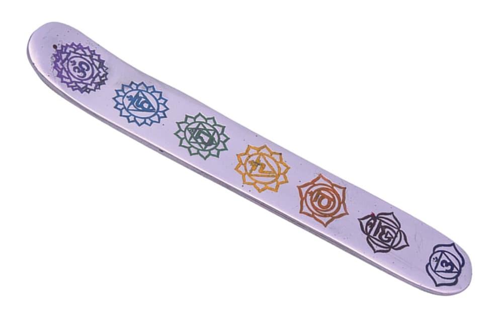 10″ Seven Chakras Aluminium Incense Ashcatcher (Pack of 6)