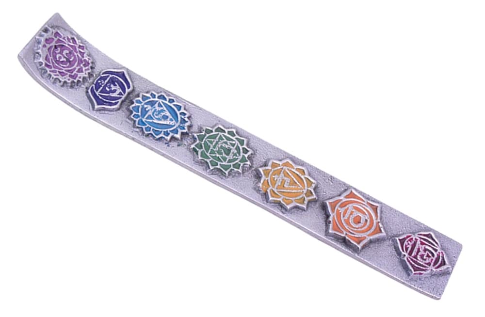 10″ Seven Chakras Aluminium Incense Ashcatcher (Pack of 6)