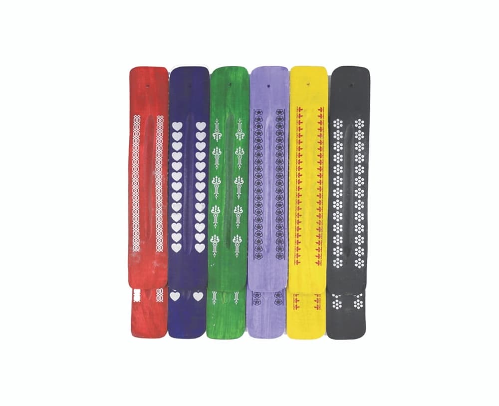 11″ Assorted Colors Wooden Ashcatchers (50334) (Pack of 12)